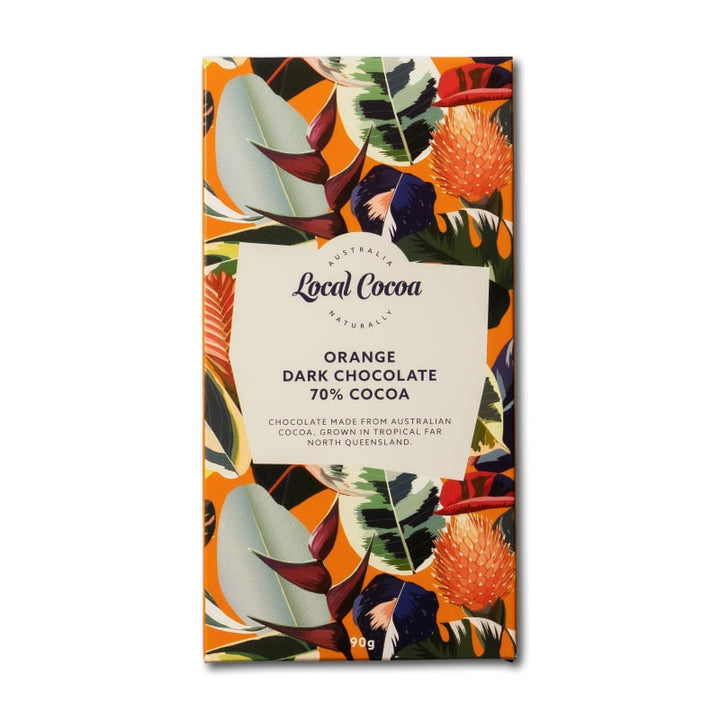 Local Cocoa Orange Dark Chocolate Bar 90g