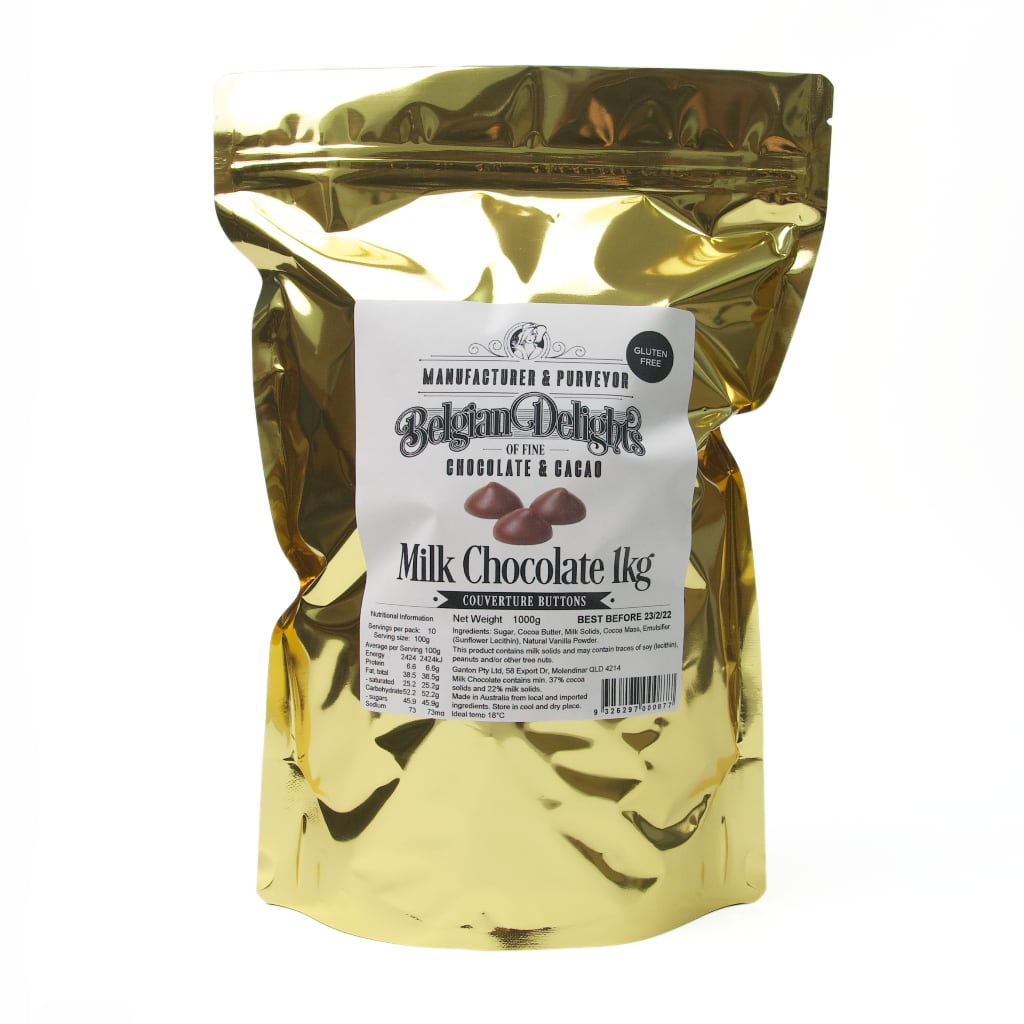 Milk Couverture 37% Chocolate Buttons 1kg