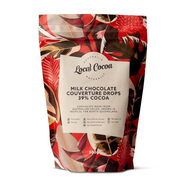 Local Cocoa Milk Couverture Drops 39% 500g